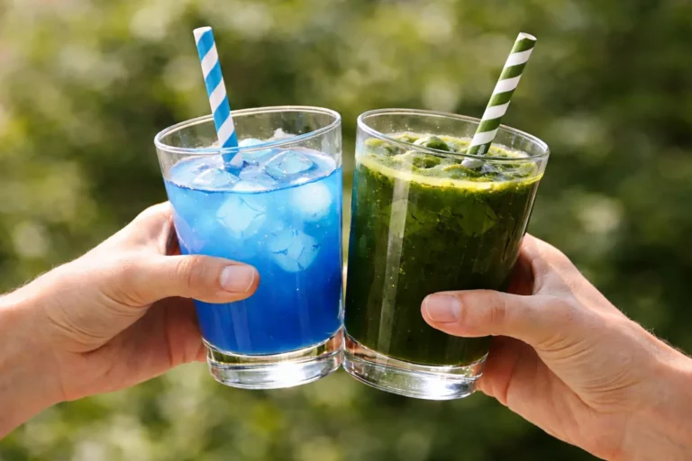 Boissons phycocyanine et spiruline