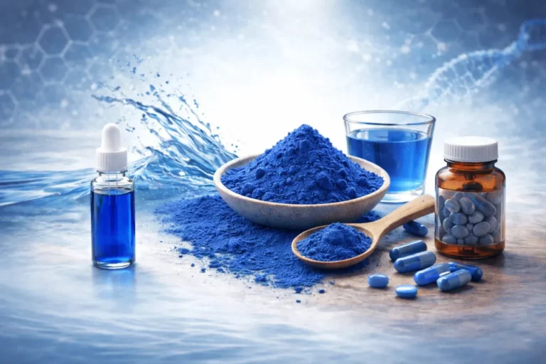 Formes phycocyanine liquide poudre gelules