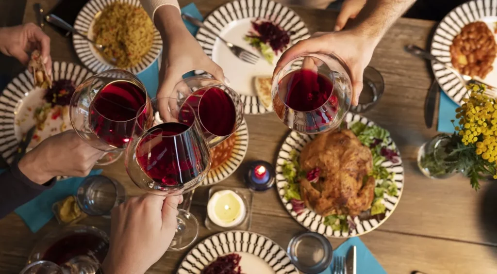Repas de fête alcool