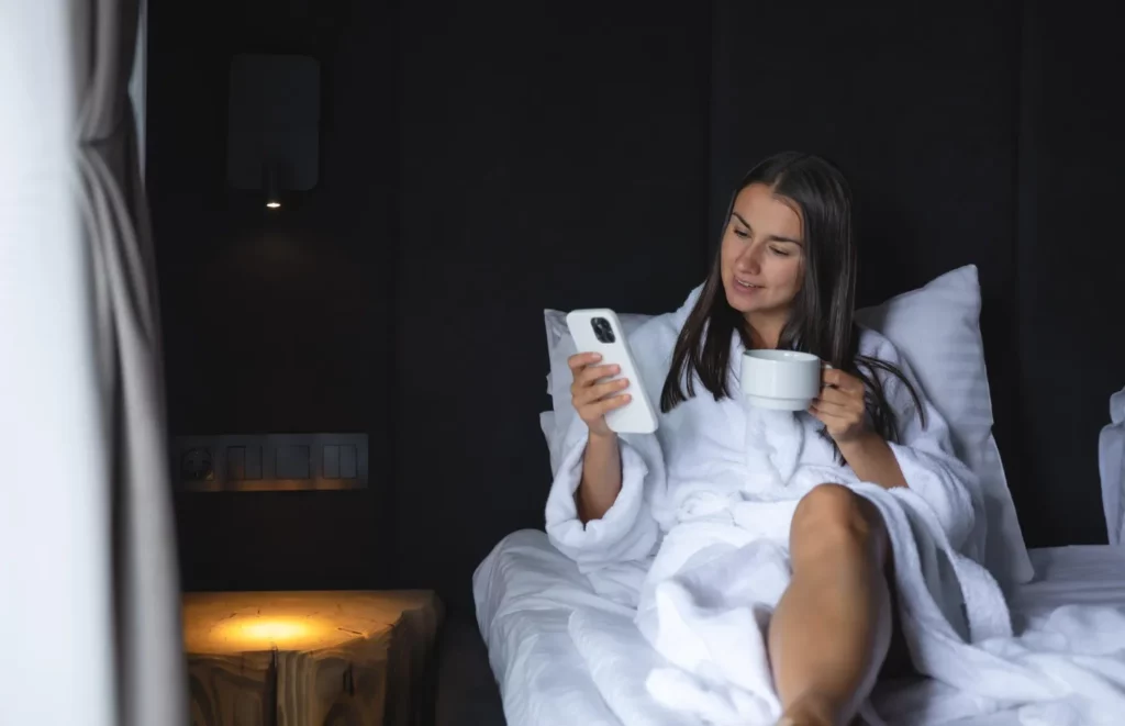 Sommeil café smartphone